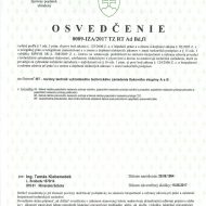 Naše osvedčenia, certifikáty