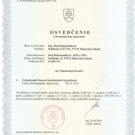 Naše osvedčenia, certifikáty